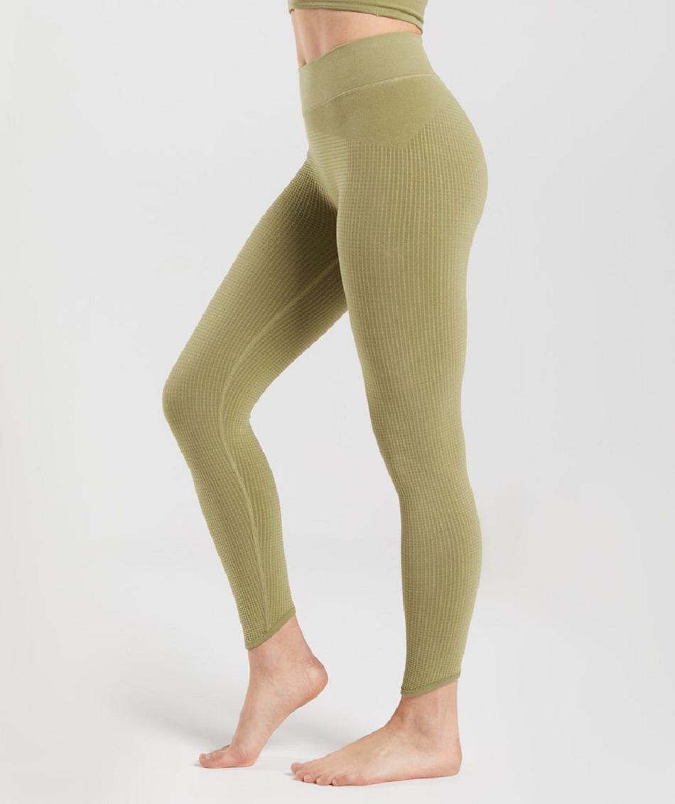 Leggins Gymshark Pause Seamless Mujer Verde | CO 2869MQZ